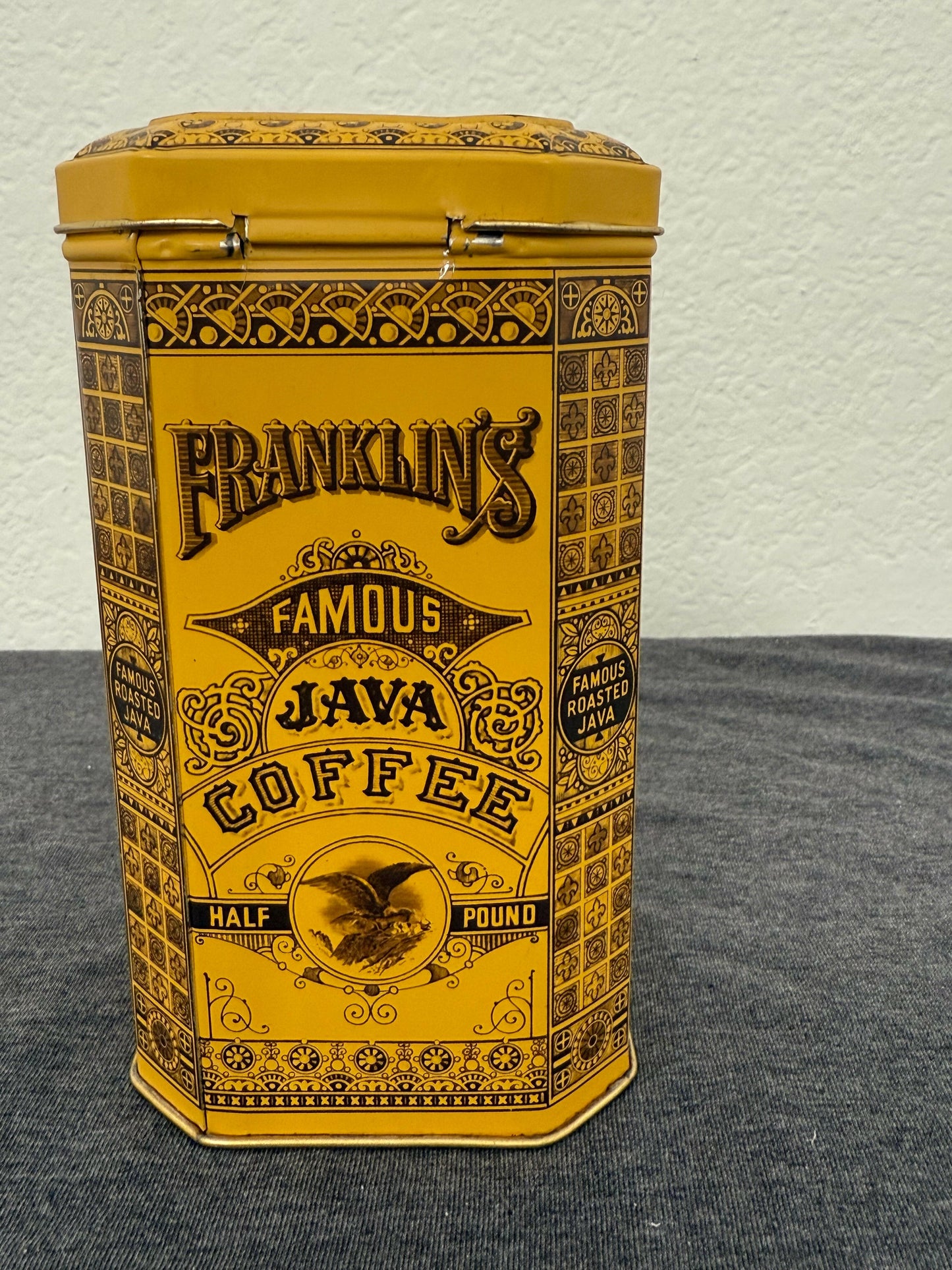 Vintage Franklin's Famous Java Coffee 1980s Replica Tin