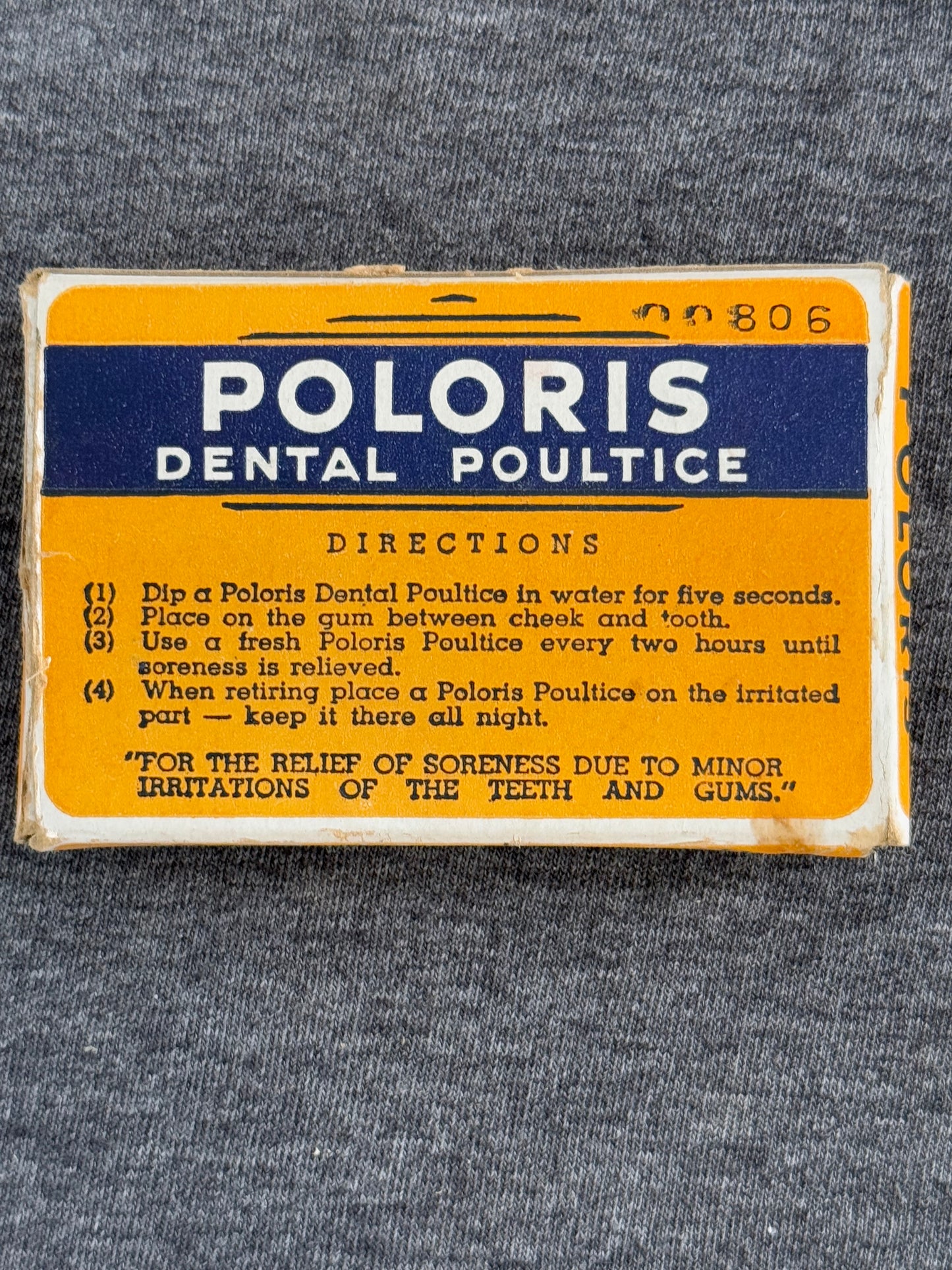 Vintage Poloris Dental Poultices Box