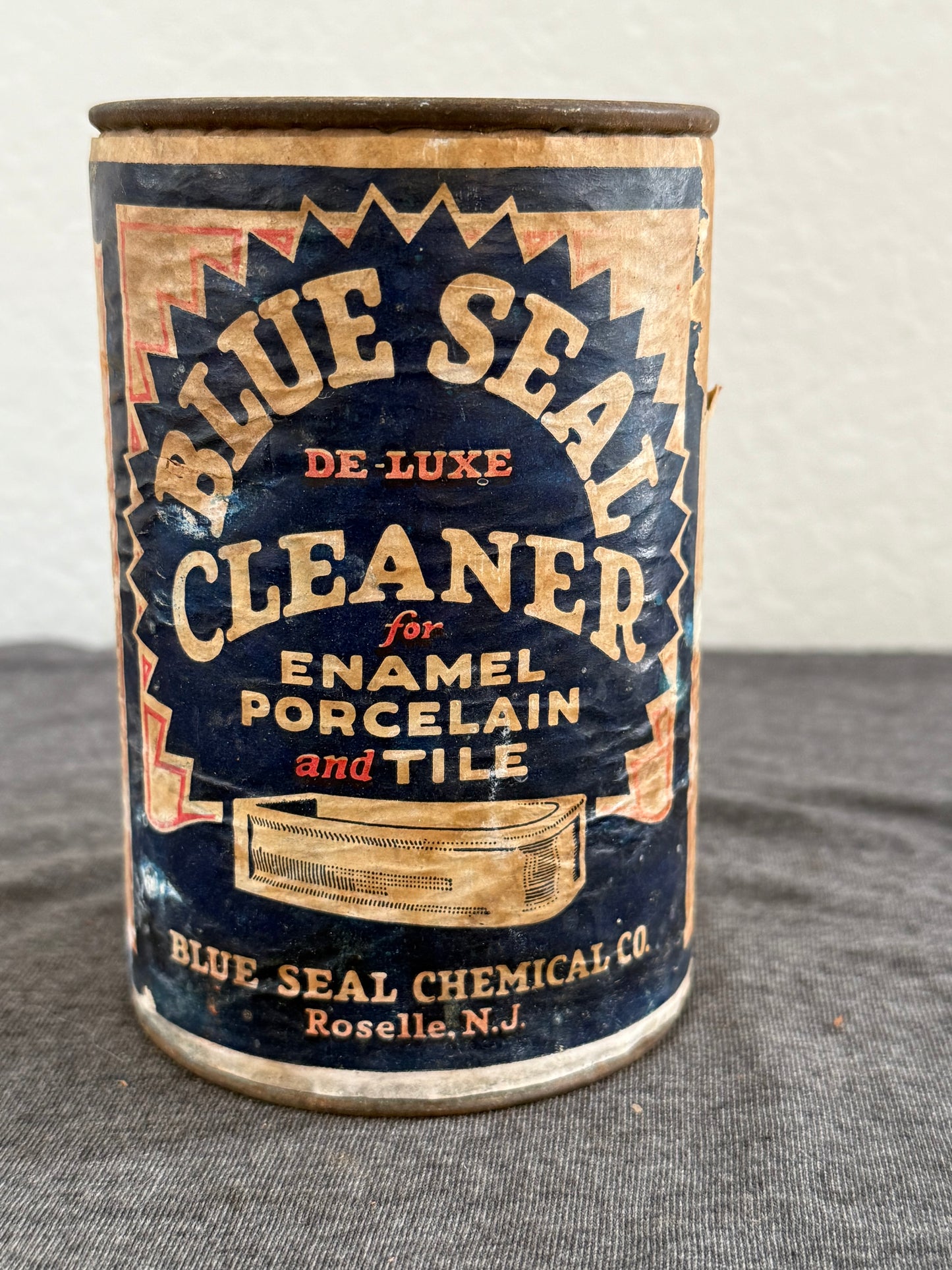 1930s Blue Seal De-Luxe Cleaner Tin