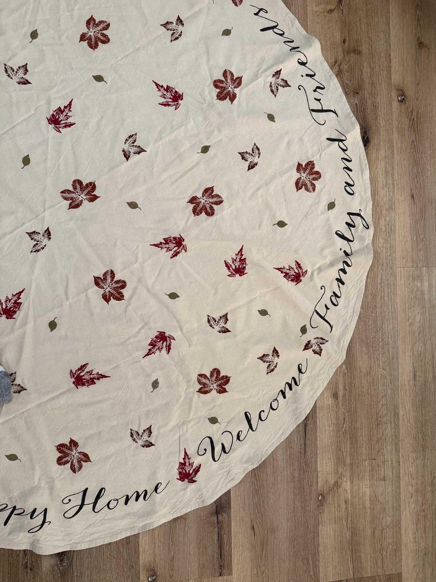 Round Tablecloth Perfect for Thanksgiving or Fall Decor