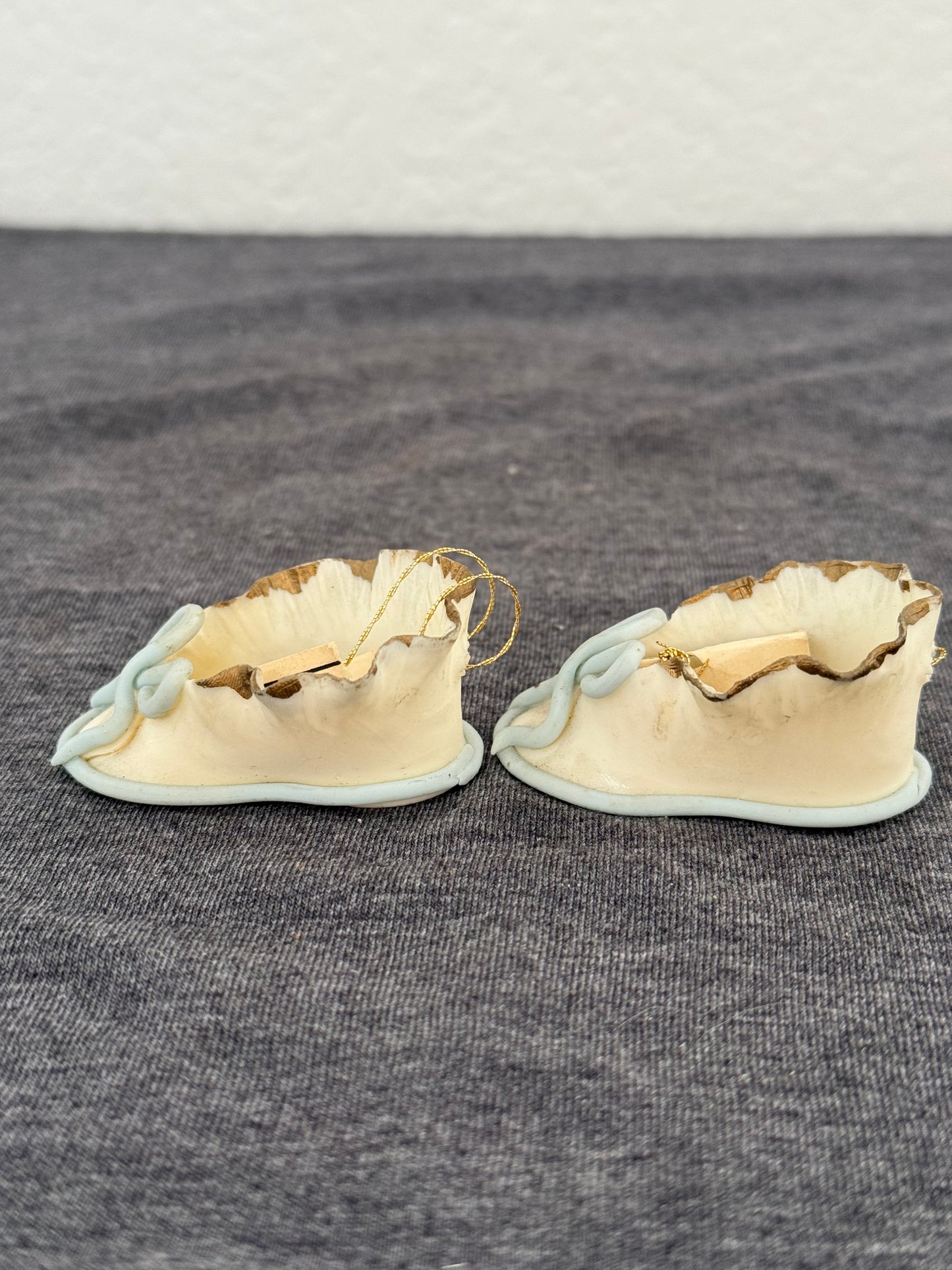 Vintage Capodimonte Porcelain Baby Shoe Trinkets