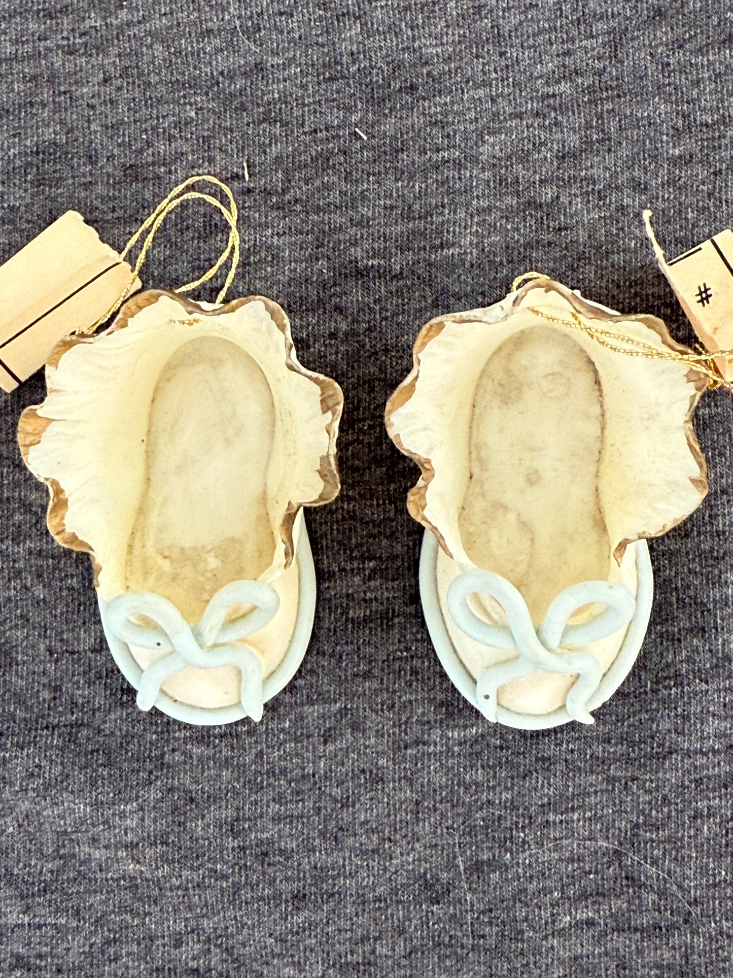 Vintage Capodimonte Porcelain Baby Shoe Trinkets
