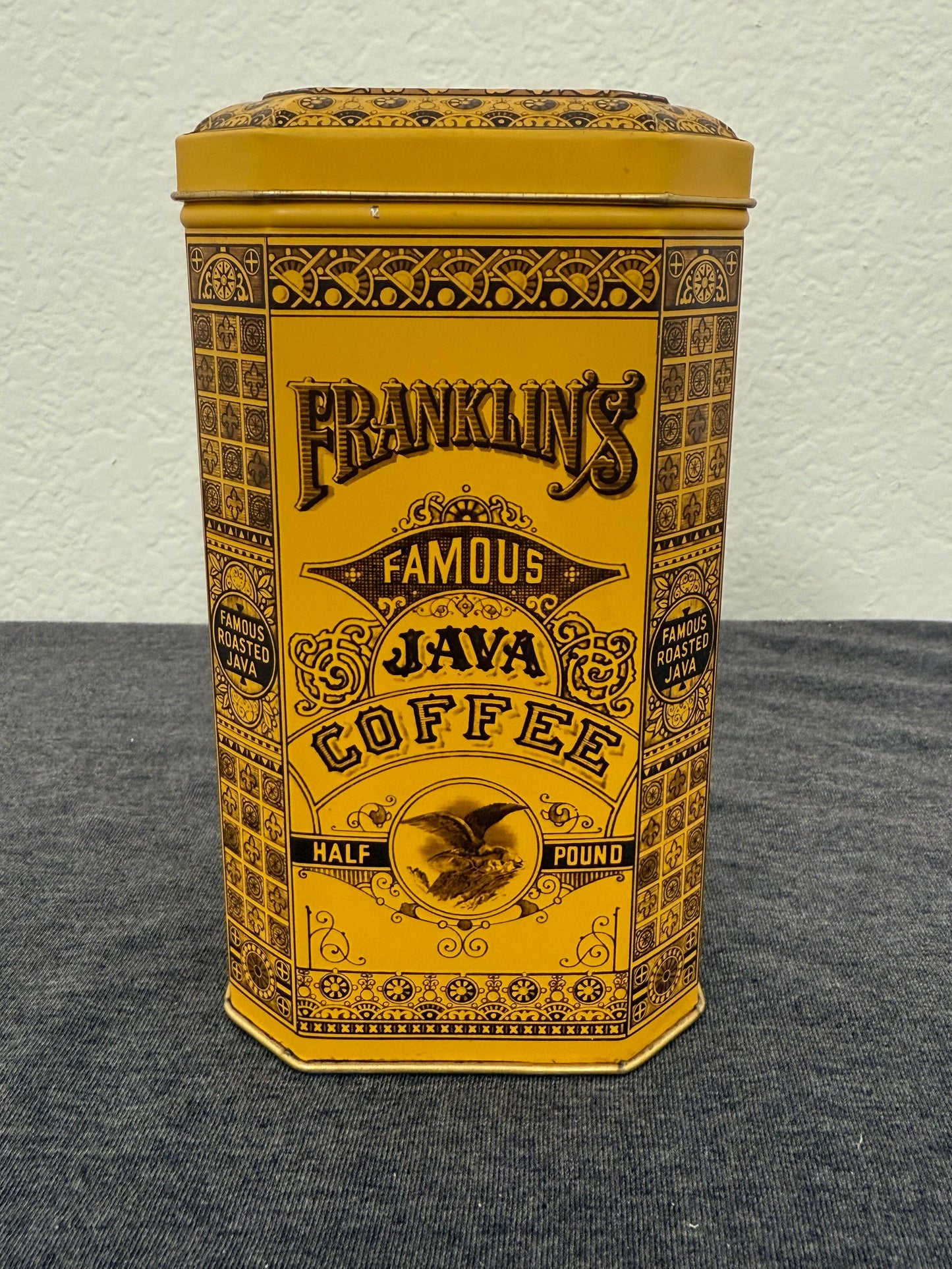 Vintage Franklin's Famous Java Coffee 1980s Replica Tin