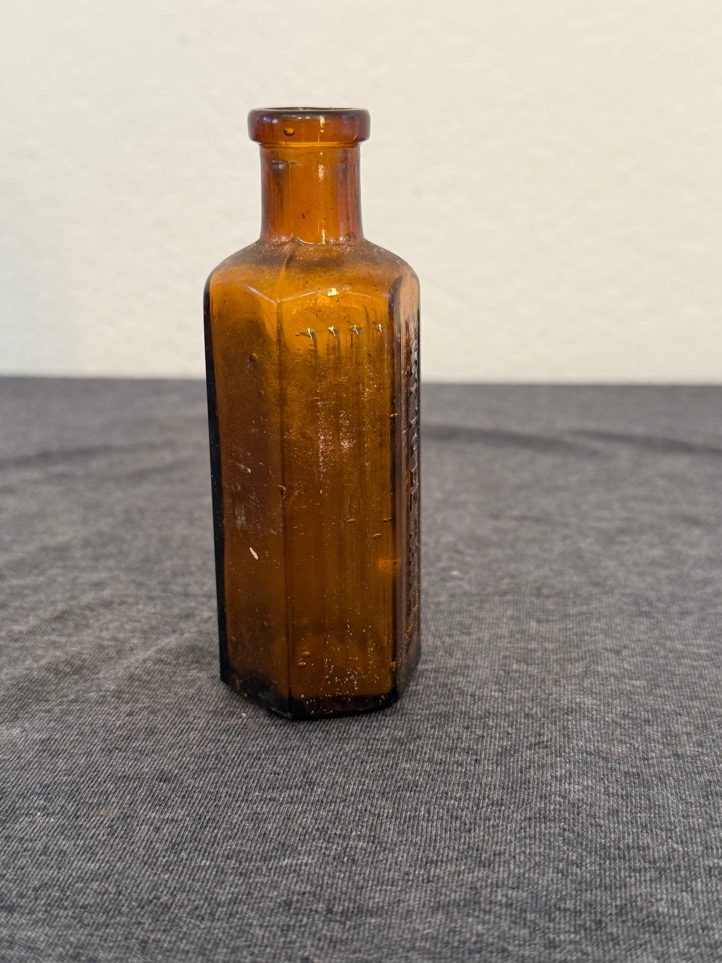 Antique Amber Poison Bottle