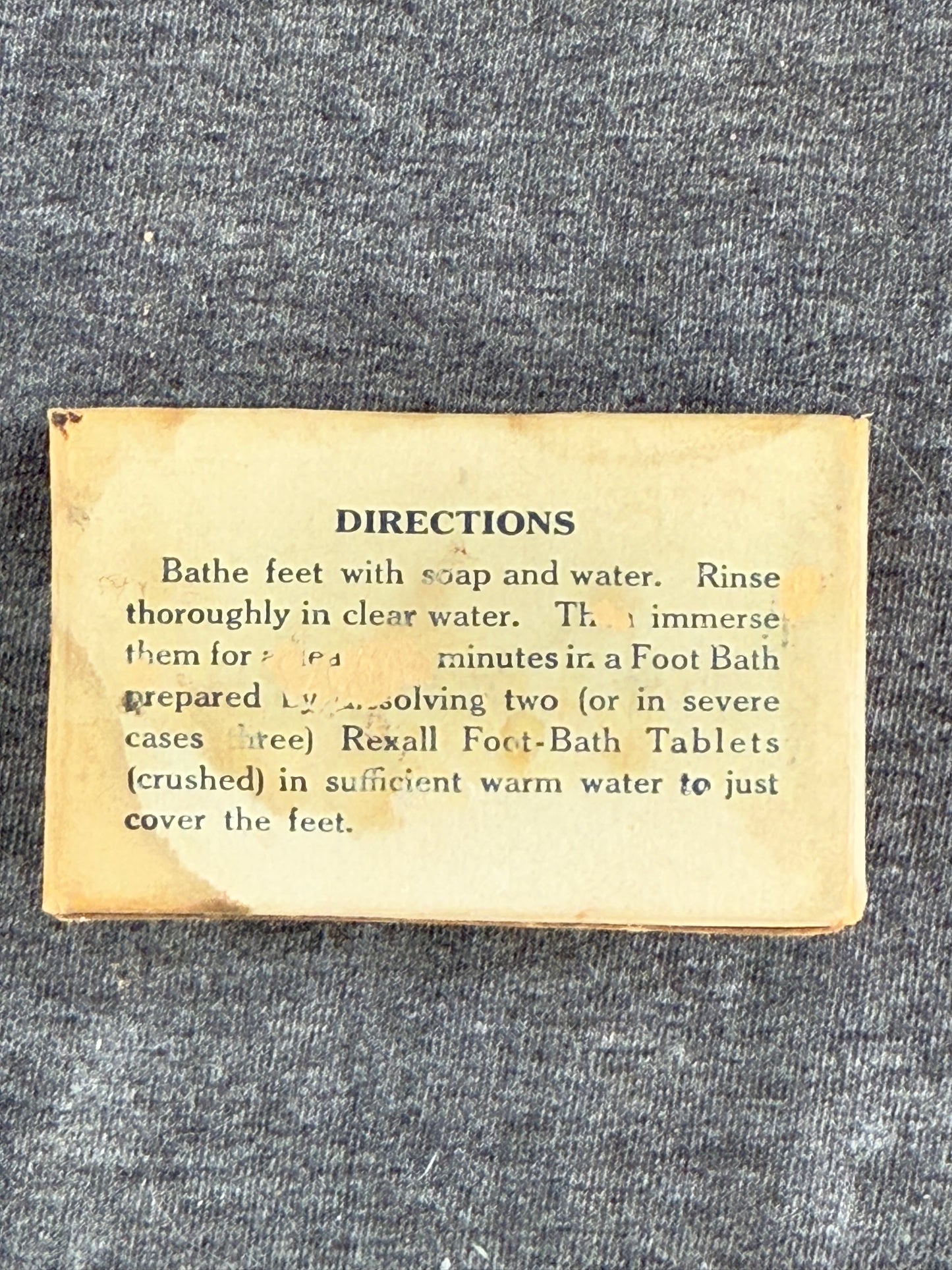 Vintage Rexall Foot-Bath Tablets Box