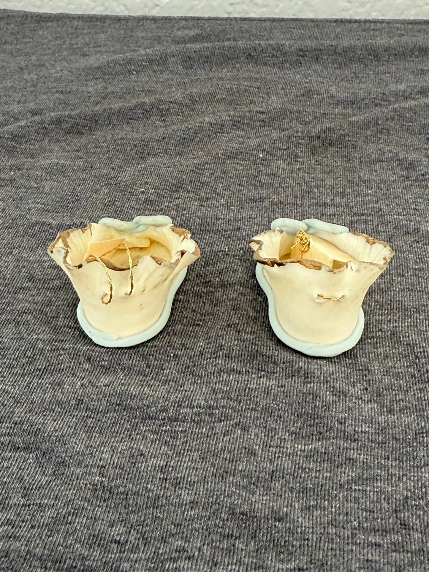 Vintage Capodimonte Porcelain Baby Shoe Trinkets
