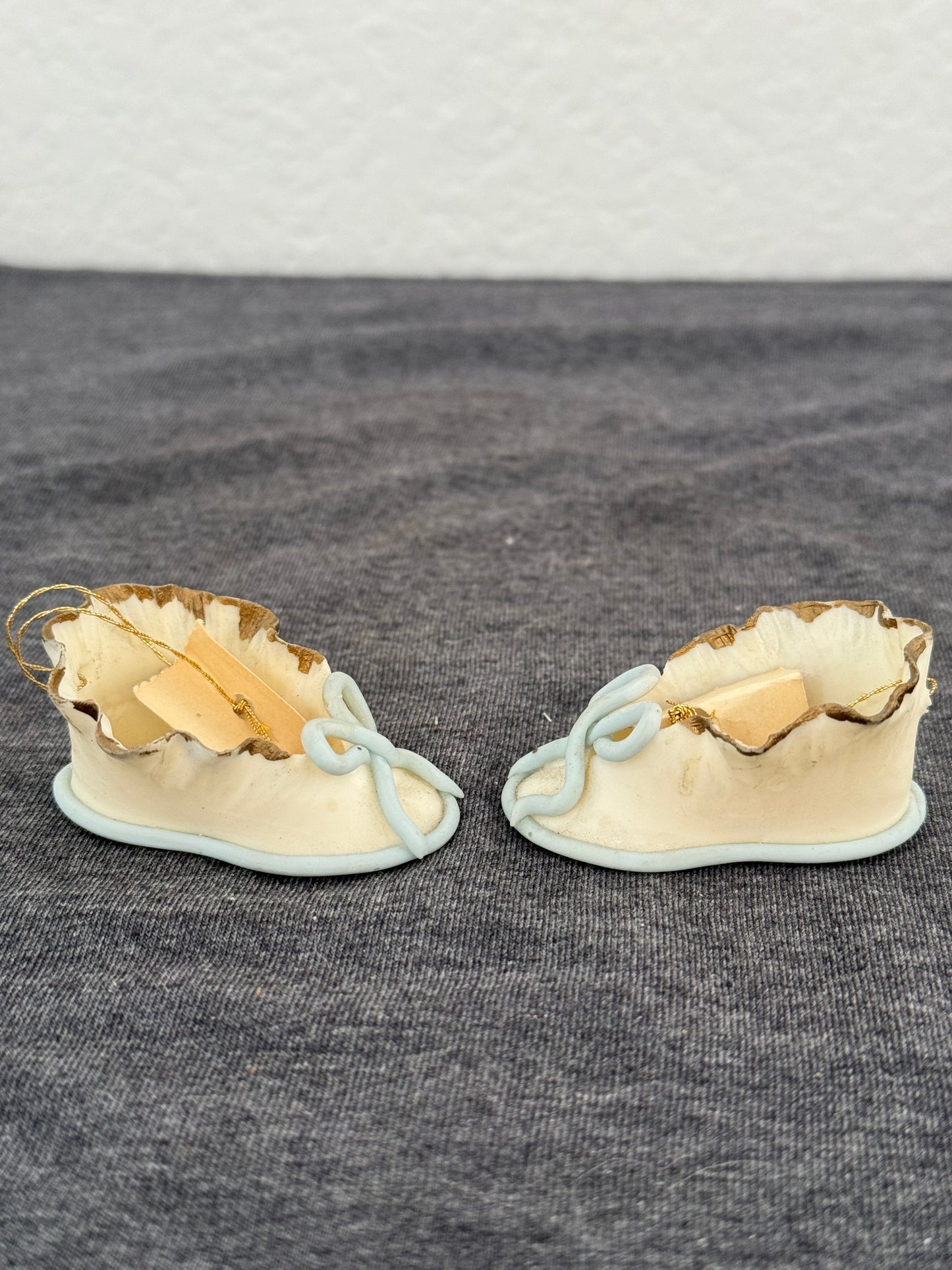Vintage Capodimonte Porcelain Baby Shoe Trinkets
