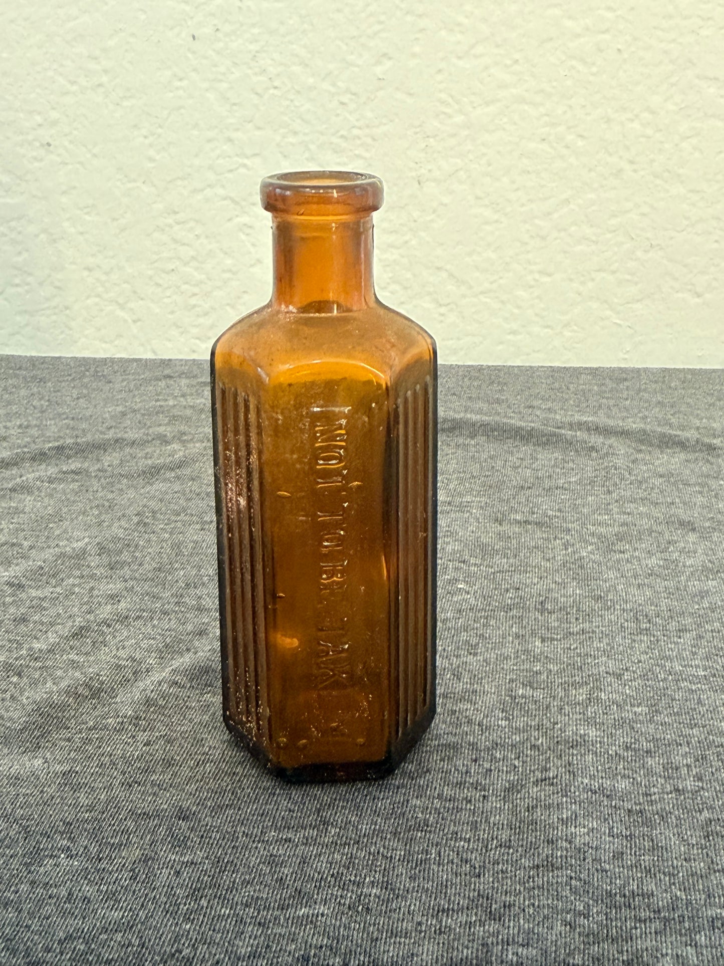 Antique Amber Poison Bottle