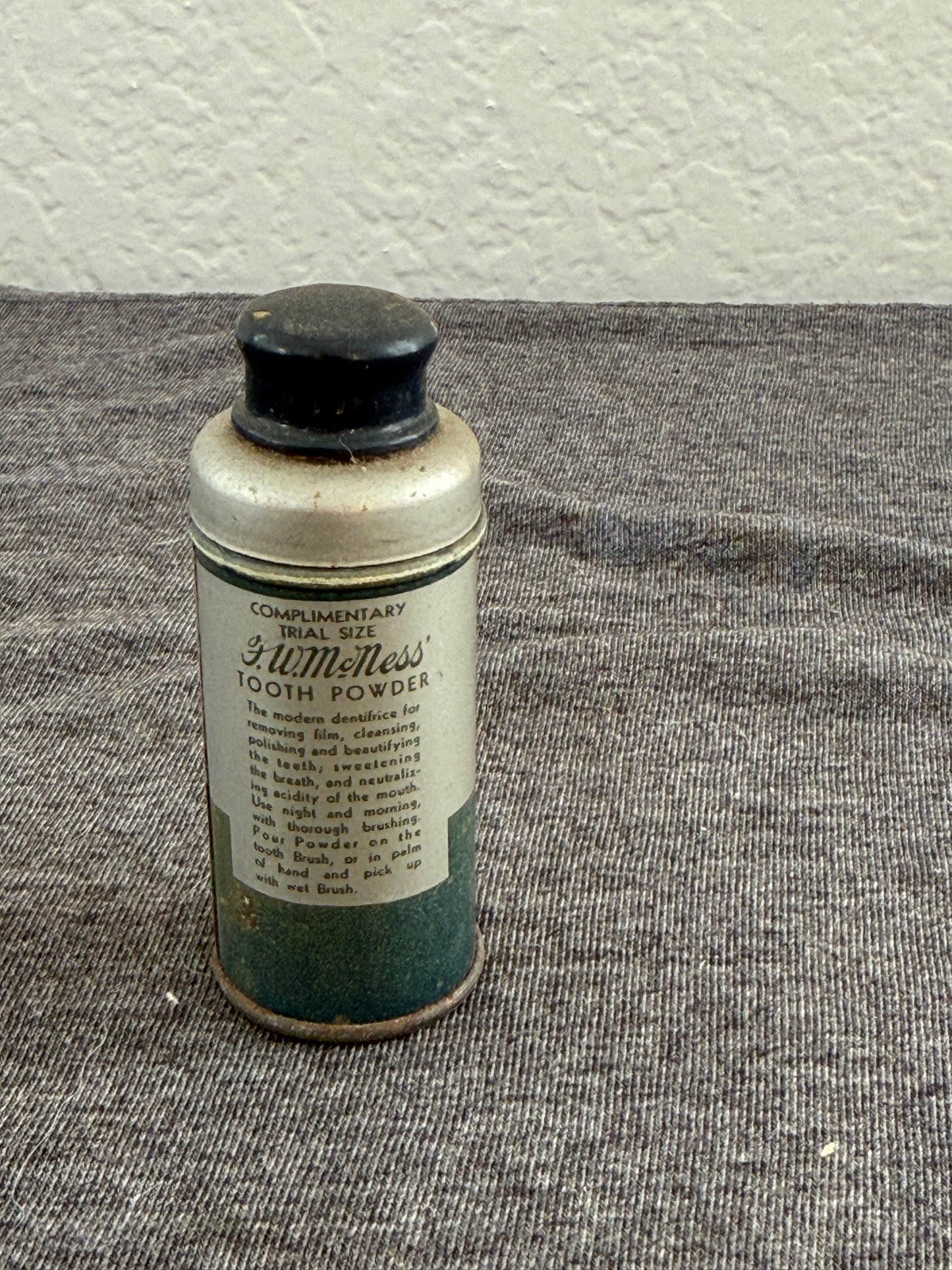 1950s McNess Tooth Powder Tin