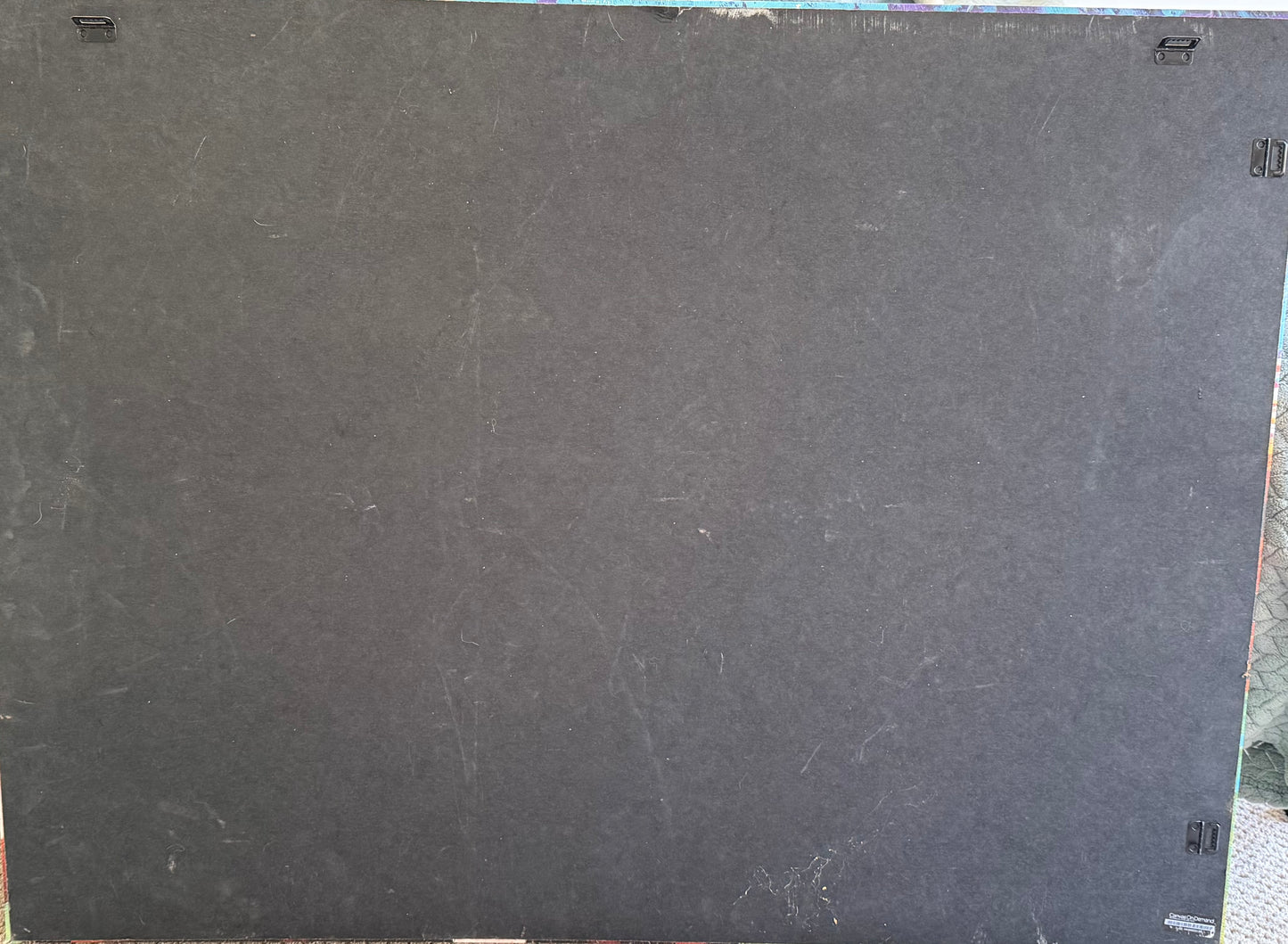 black cardboardwith a textured surface