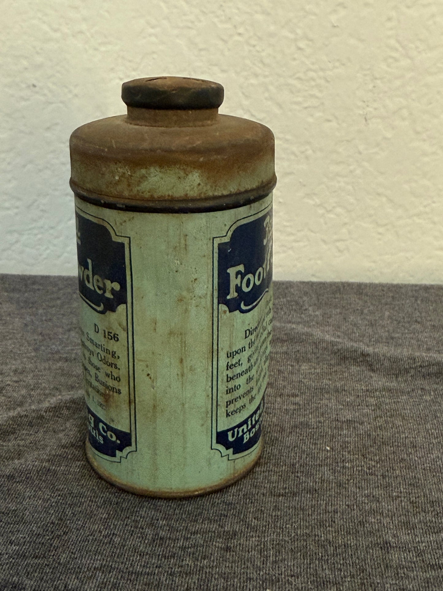 Vintage Rexall Foot Powder Tin