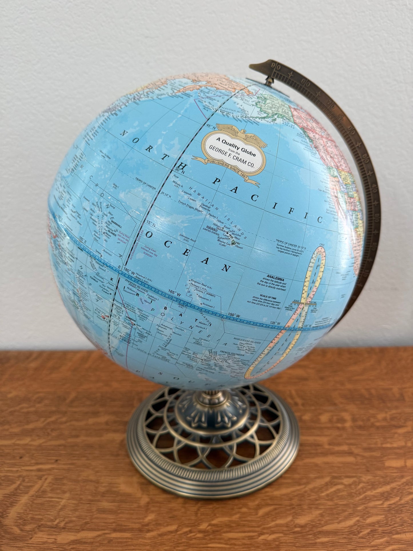 Globe sitting on a table