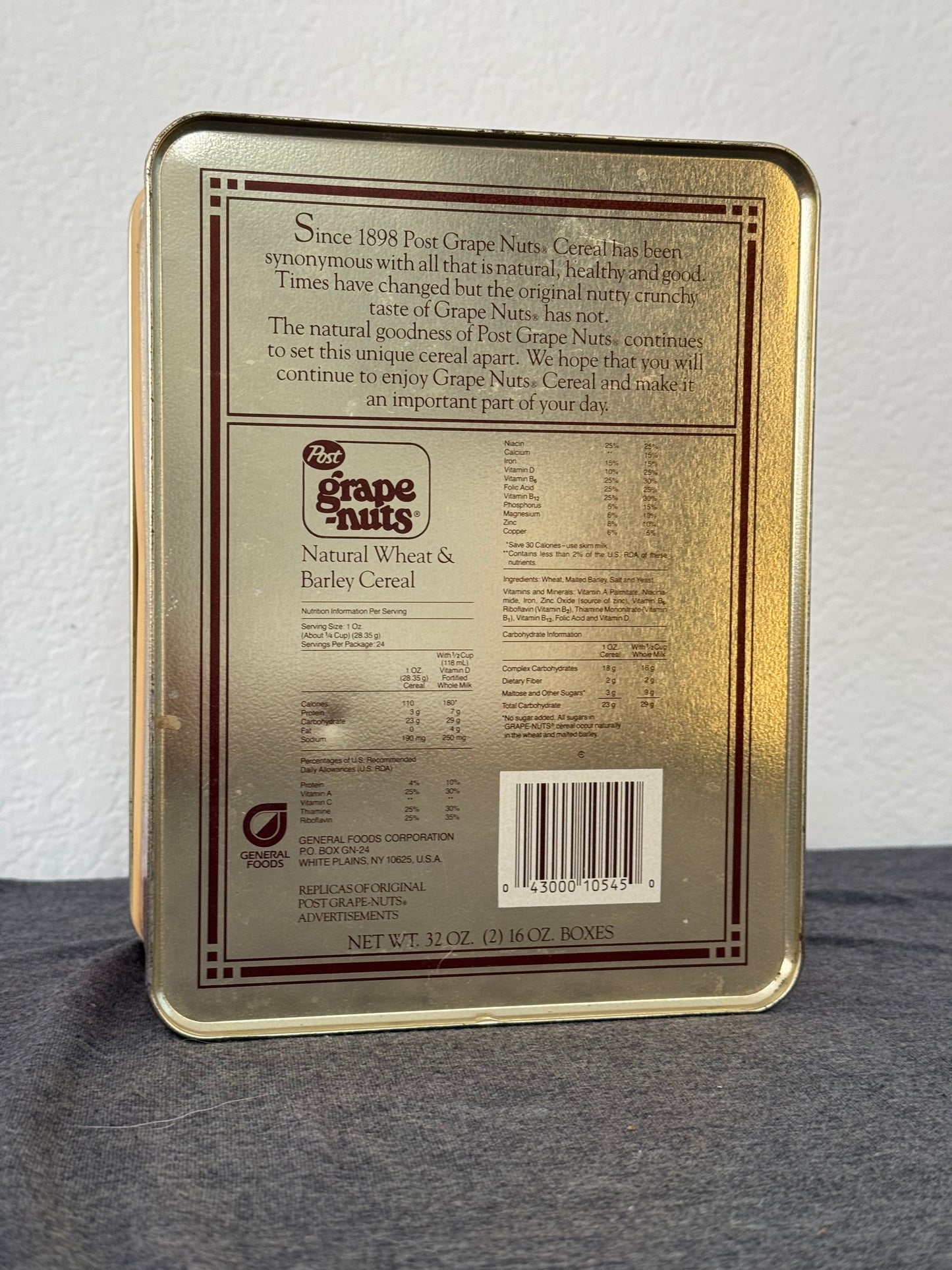 Vintage Grape-Nuts Advertising Tin