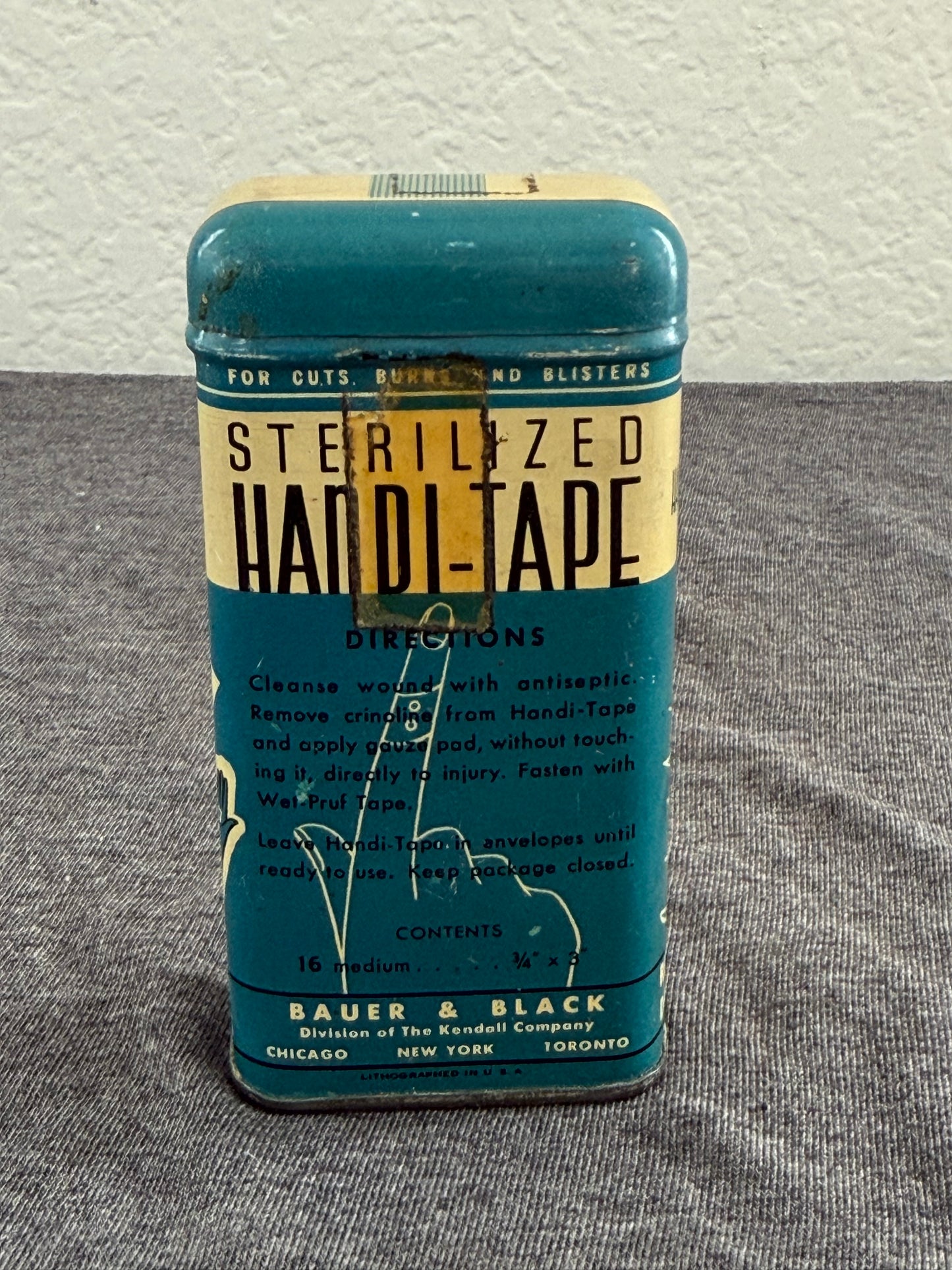 Vintage 1950s Handi-Tape Bandage Tin