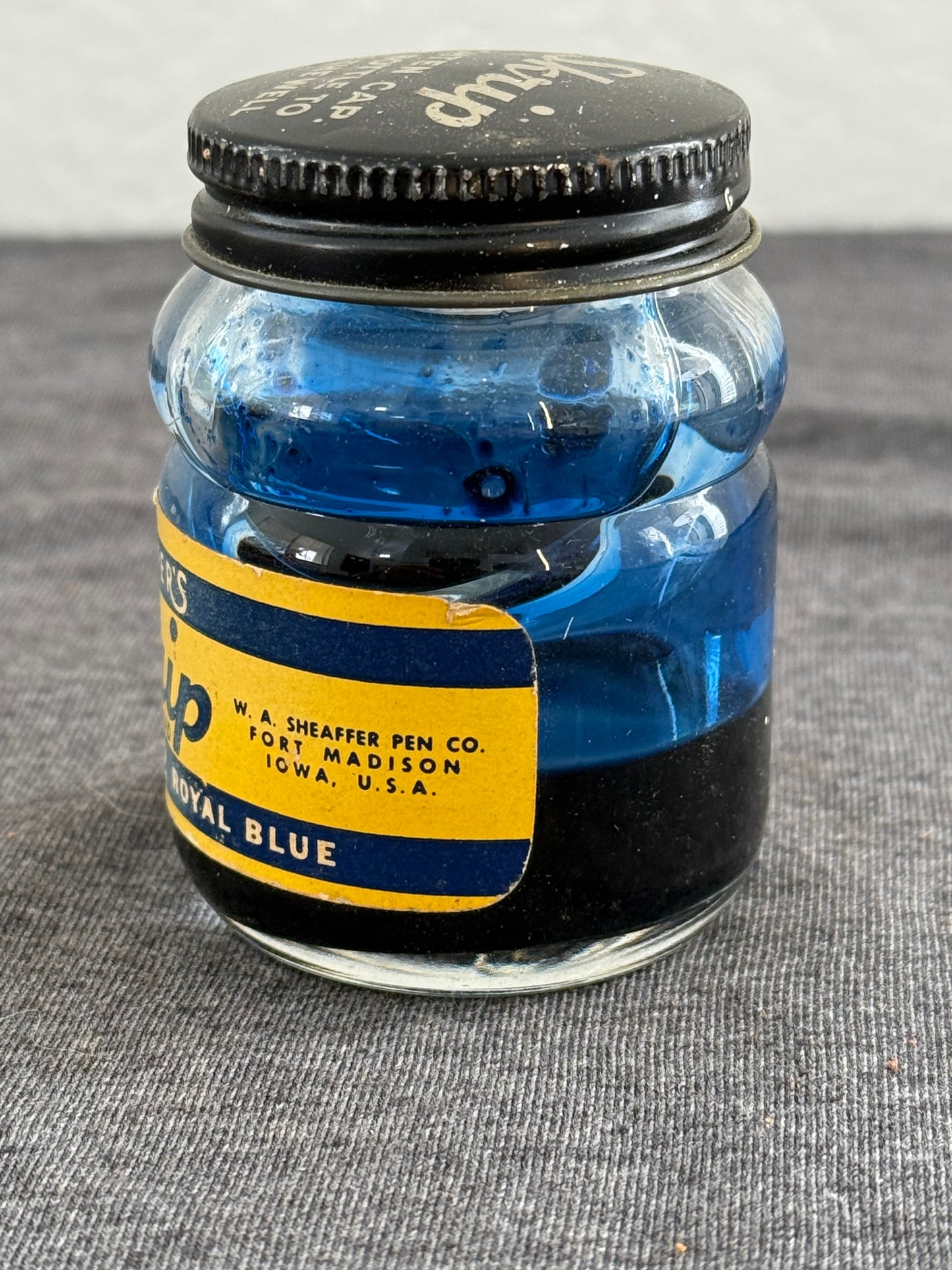 Vintage Bottle of Sheaffer's Skrip Royal Blue Ink