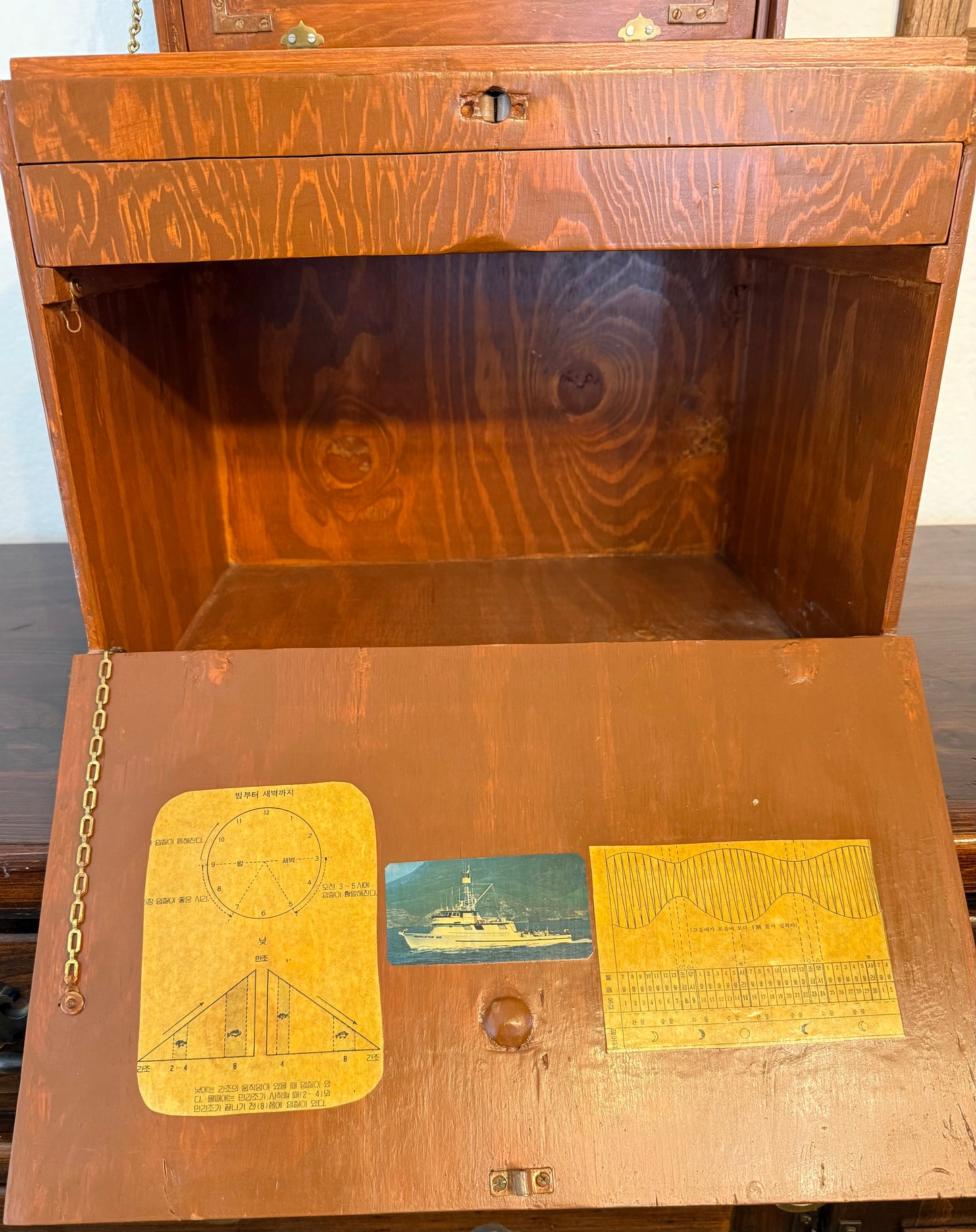 Handmade Wooden Tackle Box from 1990