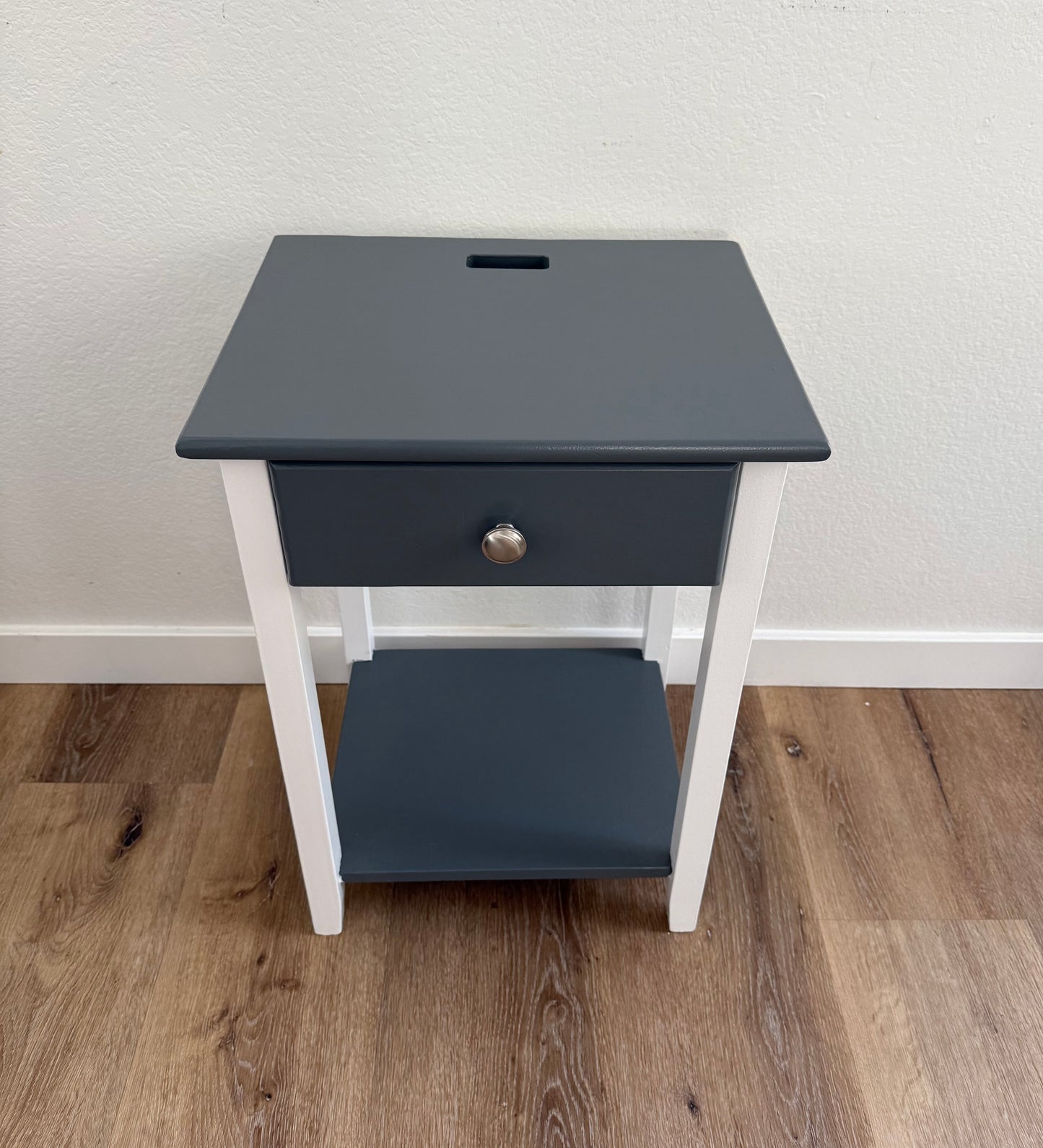 Nightstand with Drawer and Shelf