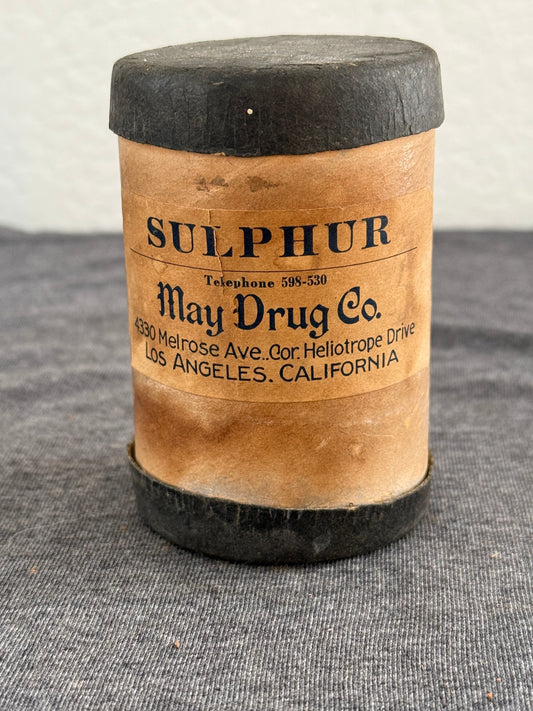 Vintage Sulphur Container from May Drug Co.