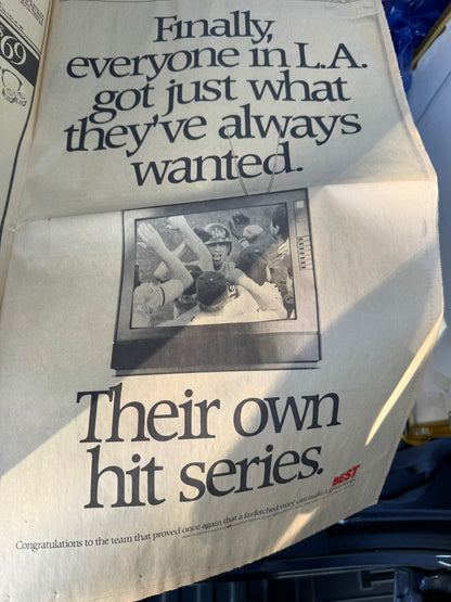 LA Times 1988 Recap of the Dodgers World Series Win (26 pages)