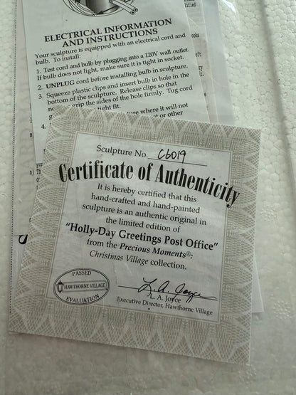 Hawthorne Village Precious Moments "Holly Day Greetings Post Office"