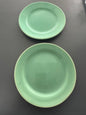 Pair of Vintage Bauer Pottery of Los Angeles Green 6-Inch Plates