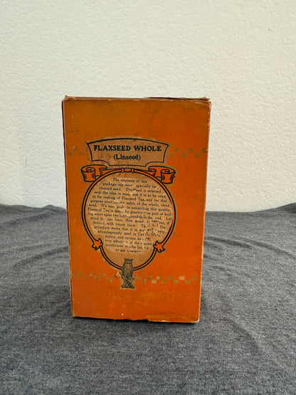 Vintage Flaxseed Container from The Owl Drug Company