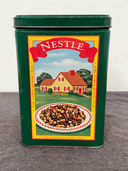 Vintage Nestle Toll House Party Mix packaging on a gray background