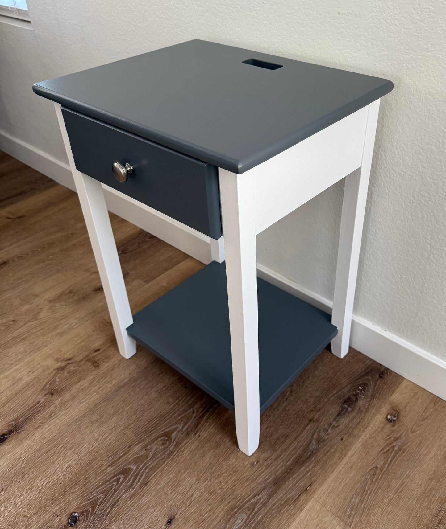 Nightstand with Drawer and Shelf