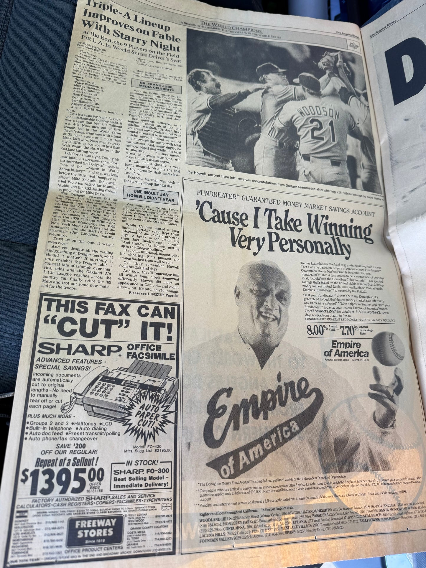 LA Times 1988 Recap of the Dodgers World Series Win (26 pages)