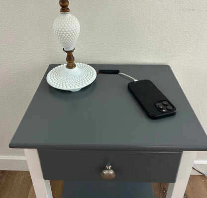 Nightstand with Drawer and Shelf