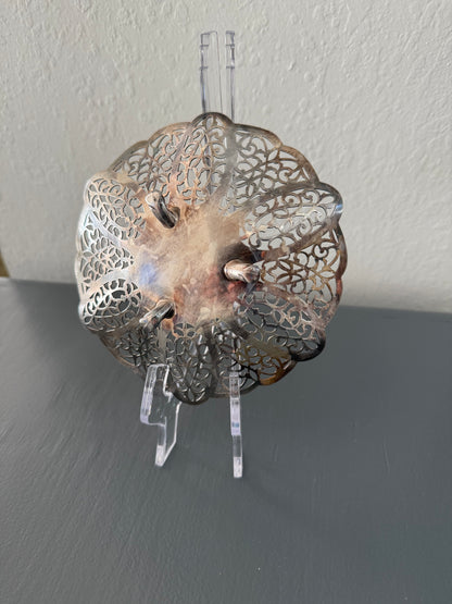 Vintage International Silver Company Lovelace Filigree Trinket Bowl