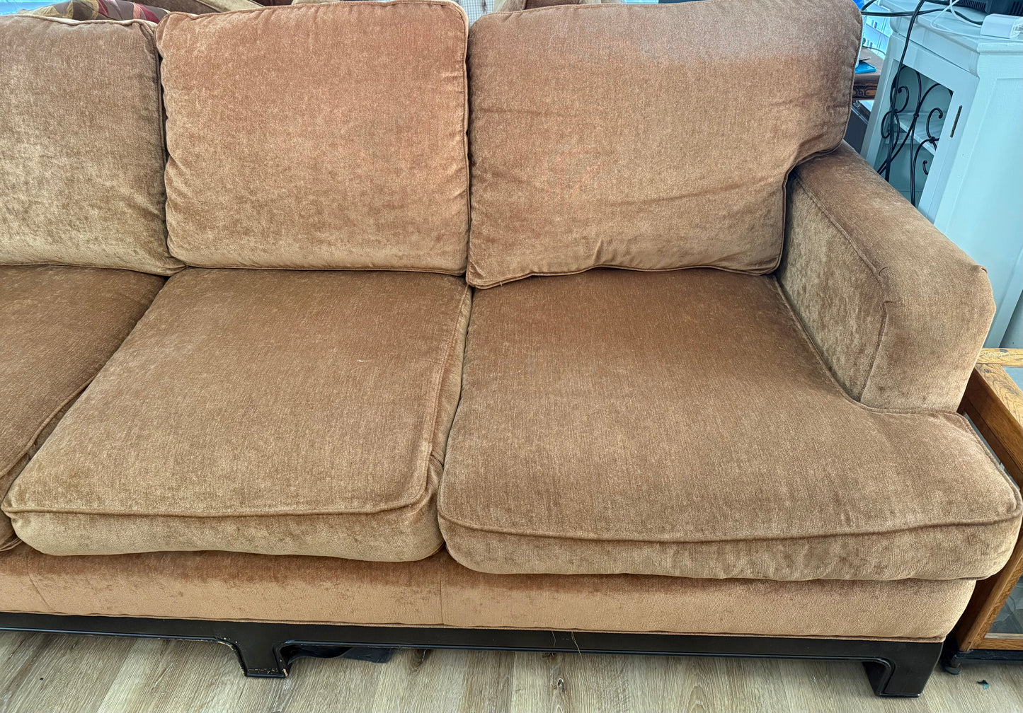 Well Made Comfortable Sofa on a Wood Base