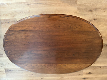 Vintage Queen Anne Style Oval Drop-Leaf Coffee Table