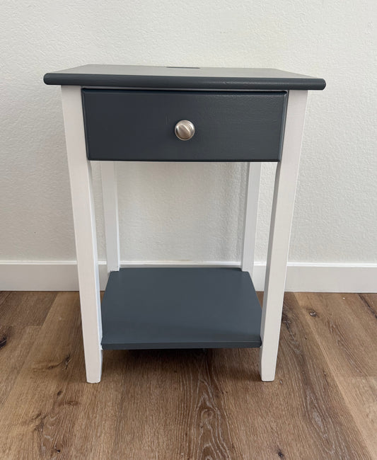 Nightstand with Drawer and Shelf