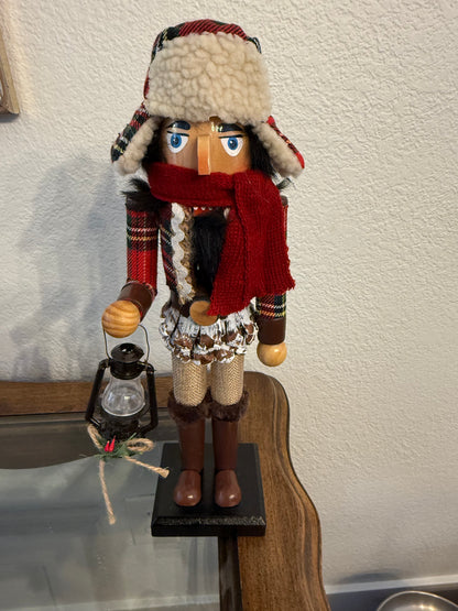 Kurt Adler 15-Inch Wooden Woodsman Nutcracker with a Lantern