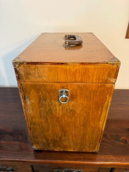 Handmade Wooden Tackle Box from 1990