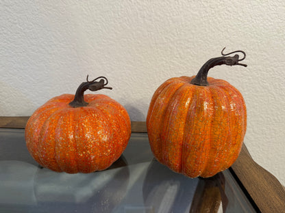 Set of 2 Pumpkins are Perfect for Fall or Thanksgiving Decorations
