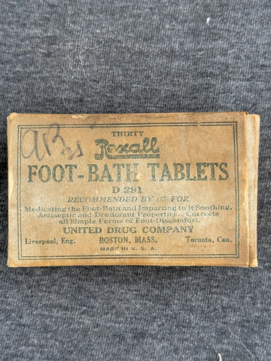 Vintage Rexall Foot-Bath Tablets Box