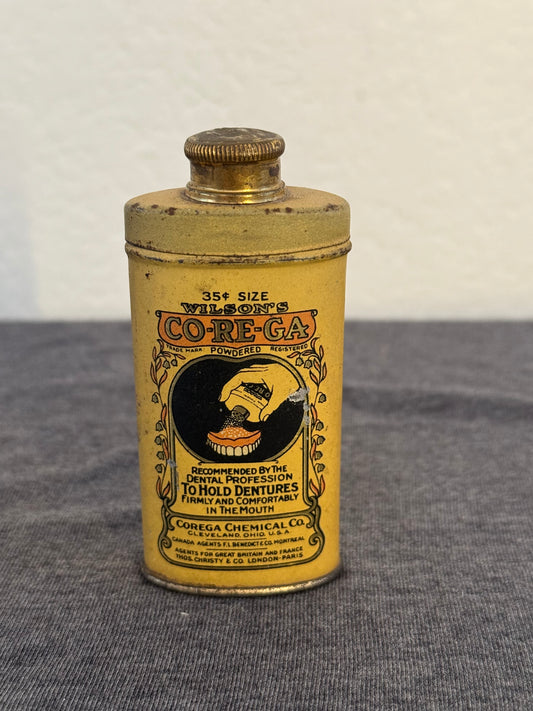 Vintage Wilson's Co-Re-Ga Denture Powder Tin