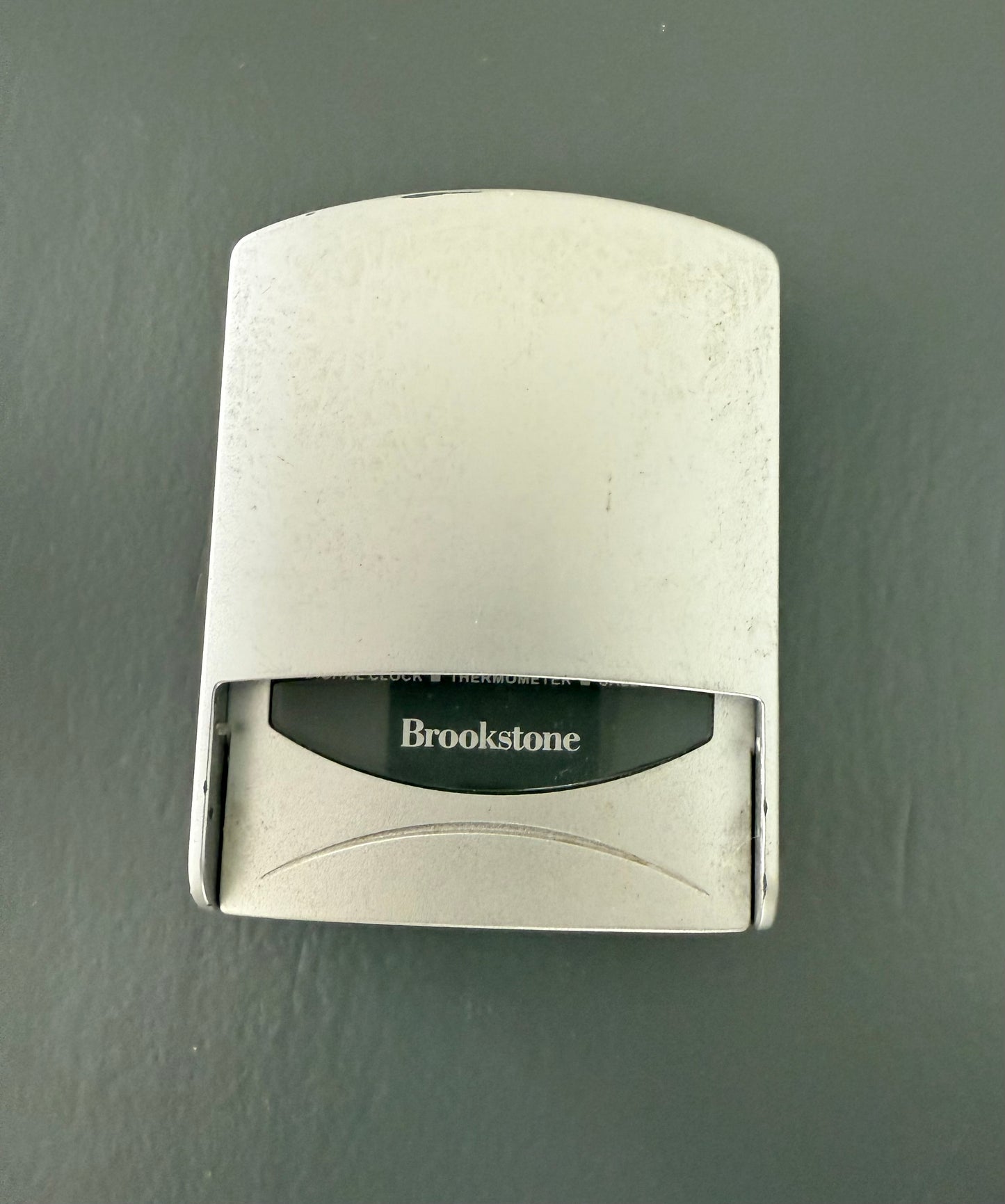 Brookstone Digital Travel Alarm Clock with a Flip-Up Cover
