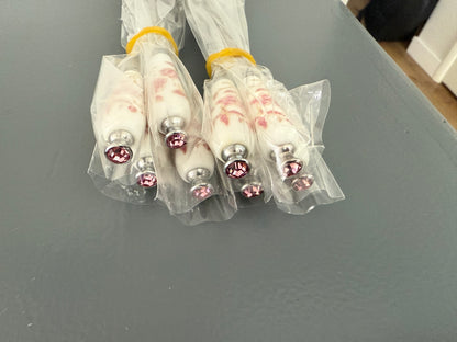 Silby Floral 4 Teaspoons & 4 Tea Forks with Holder Brand New in Box