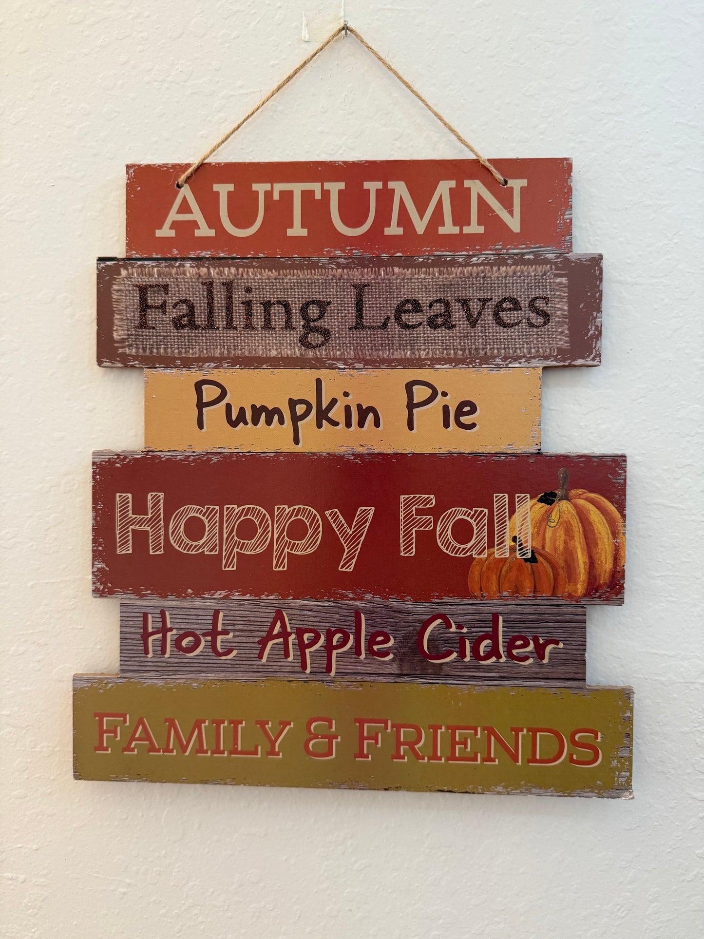 Hanging Wood Thanksgiving Sign