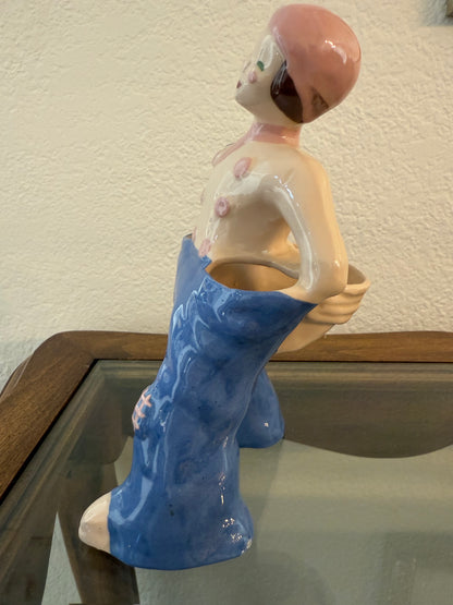 Vintage Kim Ward Mid-Century Modern Ceramic Figurine Planter