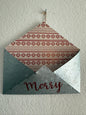 Metal Envelope Shaped Christmas Card Holder