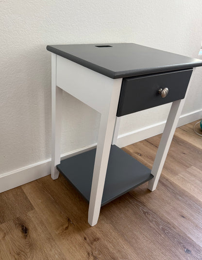 Nightstand with Drawer and Shelf