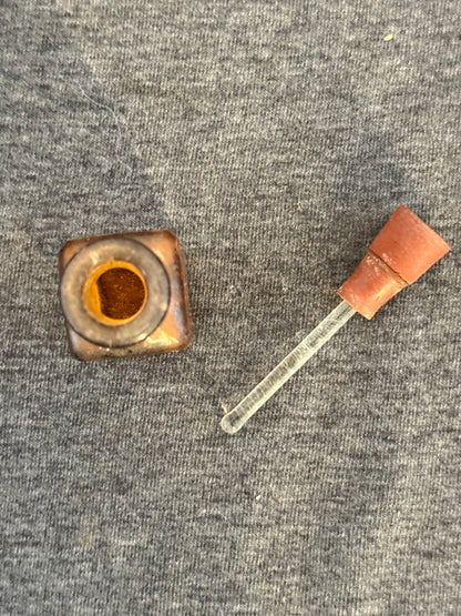 Antique Amber Glass Medicine Bottle 1880-1920