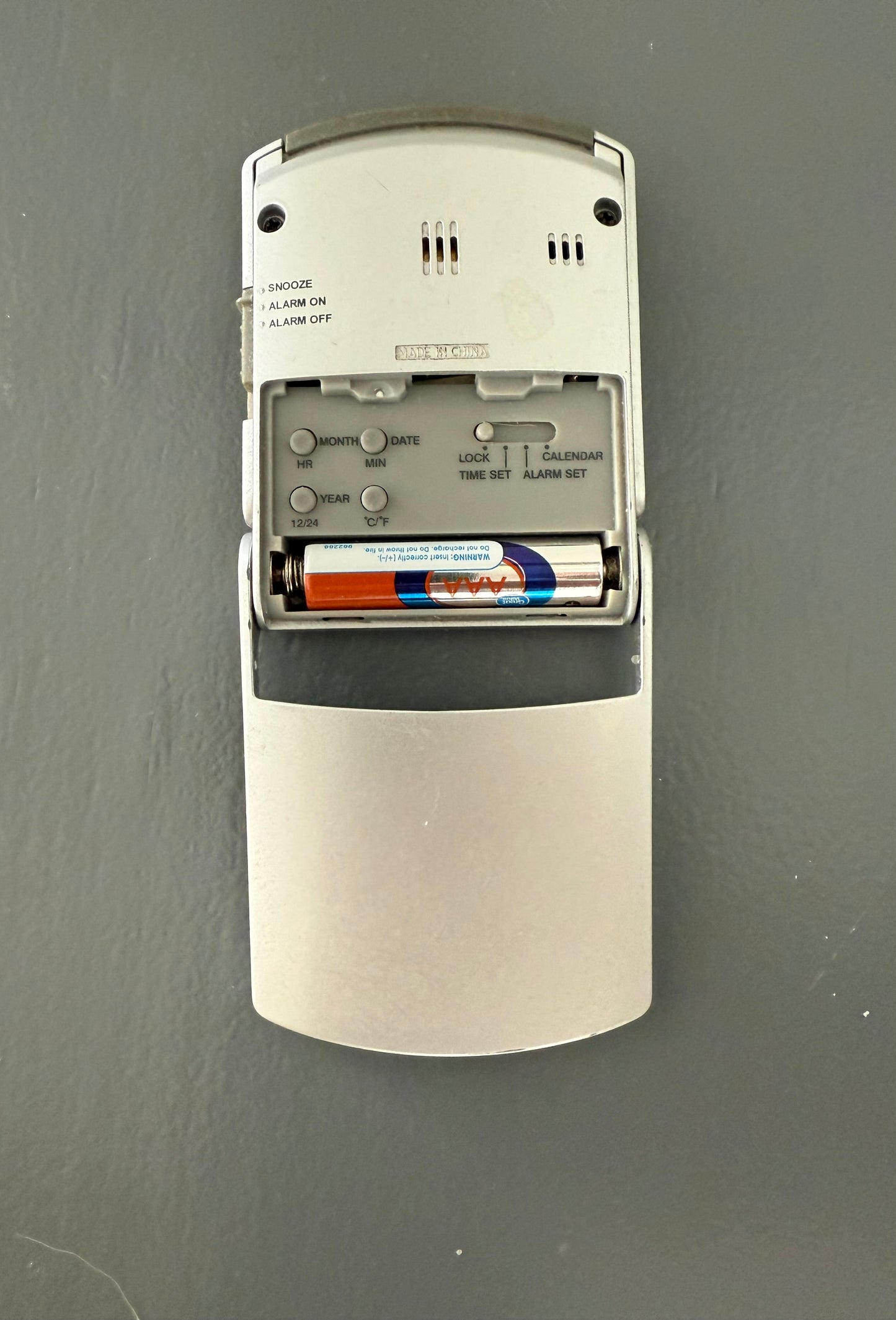 Brookstone Digital Travel Alarm Clock with a Flip-Up Cover