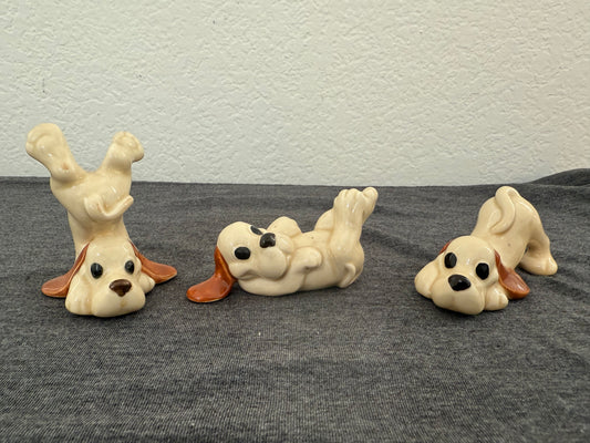 Set of Vintage Ceramic Dog Figurines