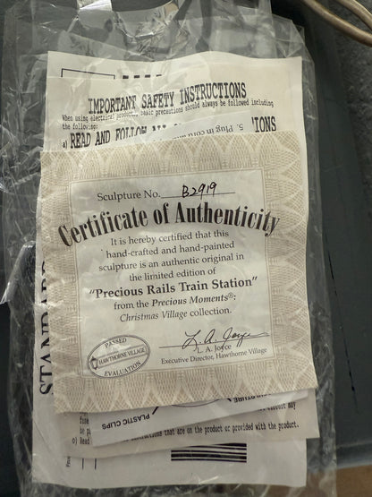 Hawthorne Village Precious Moments "Precious Rails Train Station"