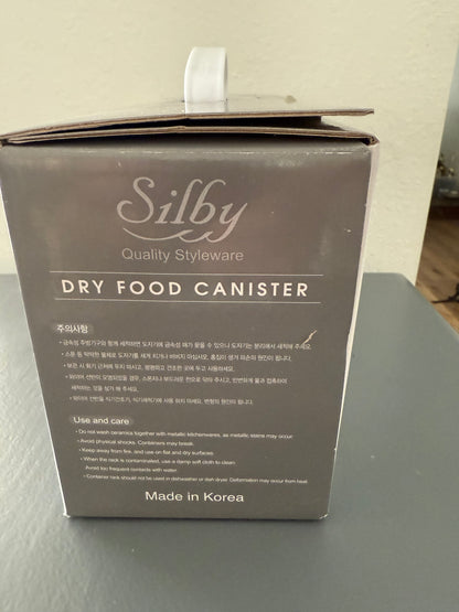 Silby 3 Piece Dry Food Canister Set with Holder Brand New in Box